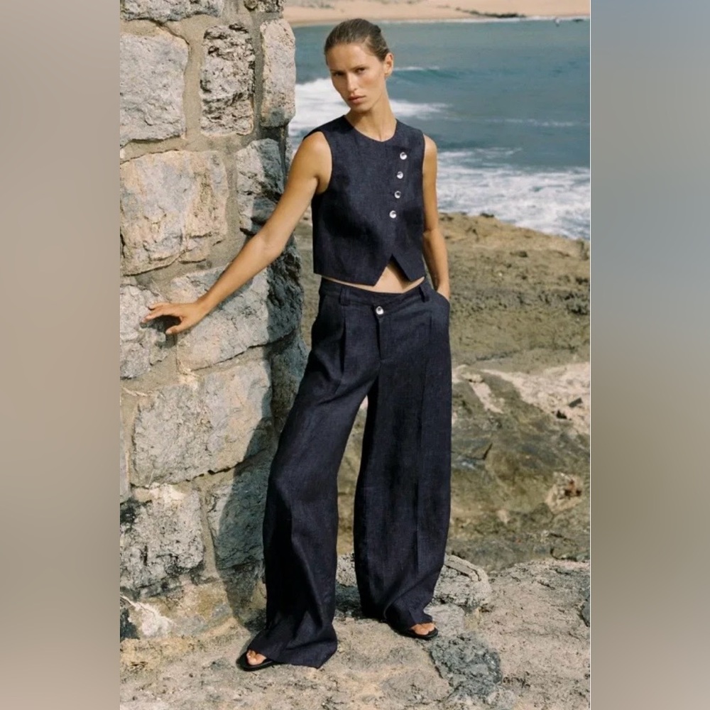 Zara LUXE 100% linen set.. - Picture 2 of 12